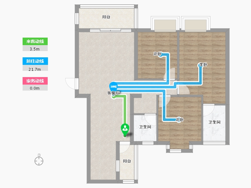 广西壮族自治区-崇左市-幸福·金龙居-112.00-户型库-动静线