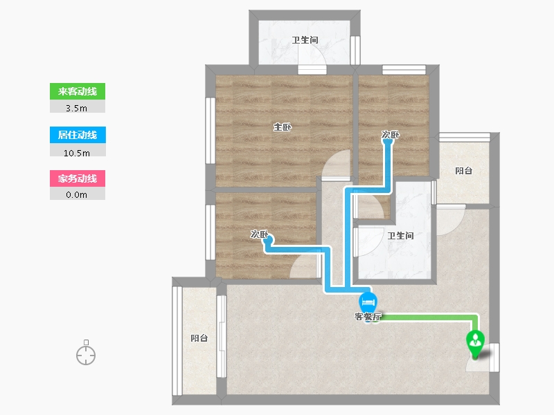 台湾省-台中市-天鵝-55.54-户型库-动静线