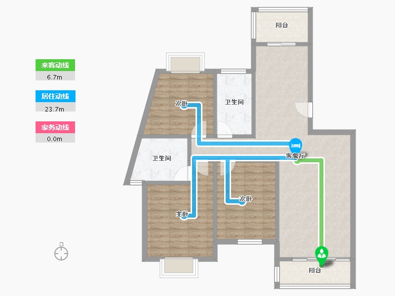 山东省-青岛市-青建天怡景园-C区-105.28-户型库-动静线