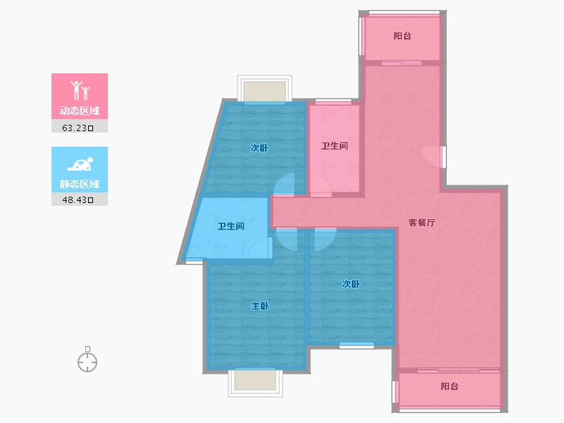 山东省-青岛市-青建天怡景园-C区-105.28-户型库-动静分区