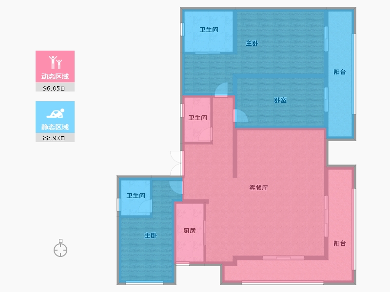 云南省-昆明市-北大资源·滇海壹号-167.21-户型库-动静分区