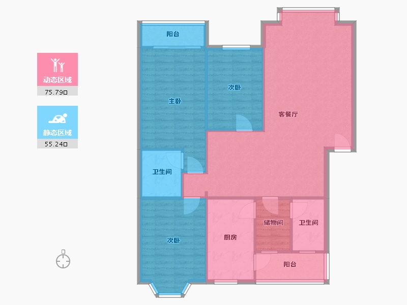 重庆-重庆市-欣光花苑-120.00-户型库-动静分区