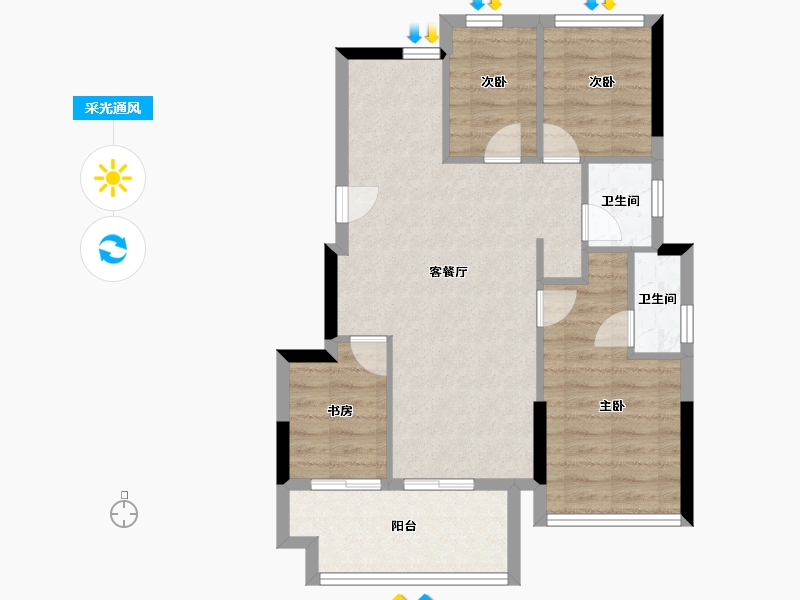 福建省-福州市-福厝远山拾里-71.39-户型库-采光通风