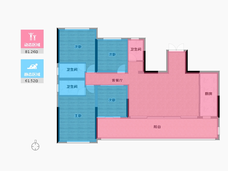 云南省-昆明市-邦泰·悦九章·彩云-129.98-户型库-动静分区