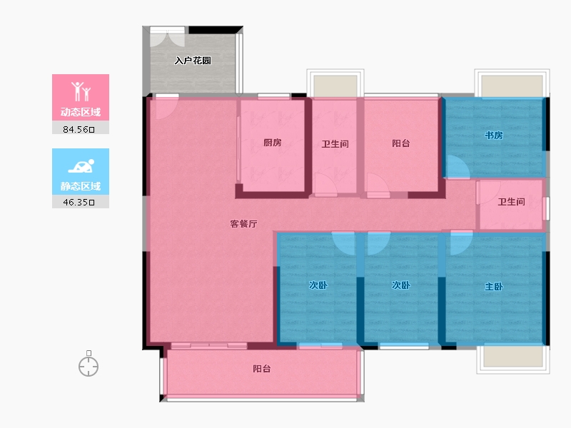 广西壮族自治区-贺州市-悦城阳光城-120.00-户型库-动静分区