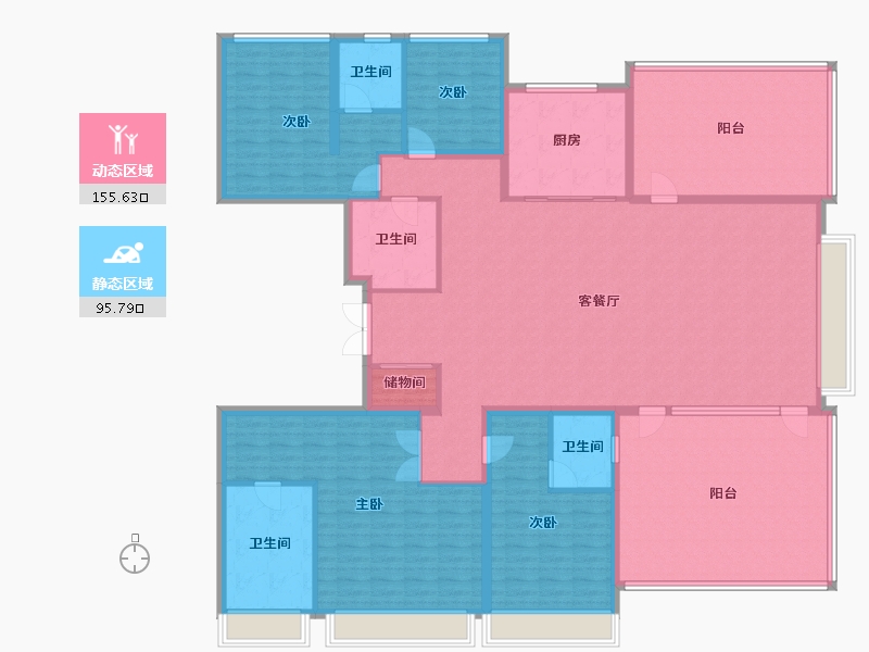 陕西省-西安市-保利·天瓒-230.85-户型库-动静分区