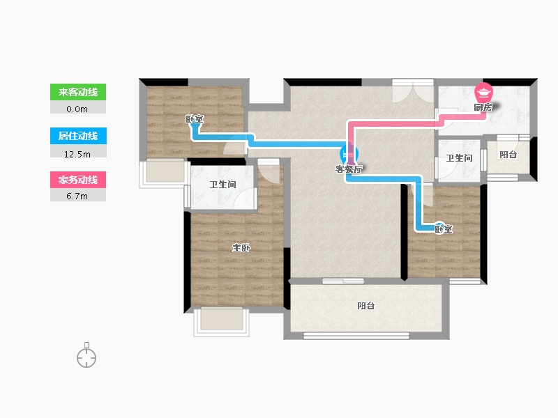 贵州省-毕节市-南悦华府-106.00-户型库-动静线