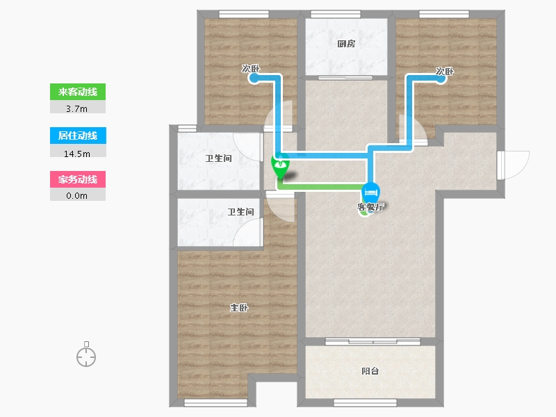 江苏省-连云港市-香江四季花城-102.82-户型库-动静线