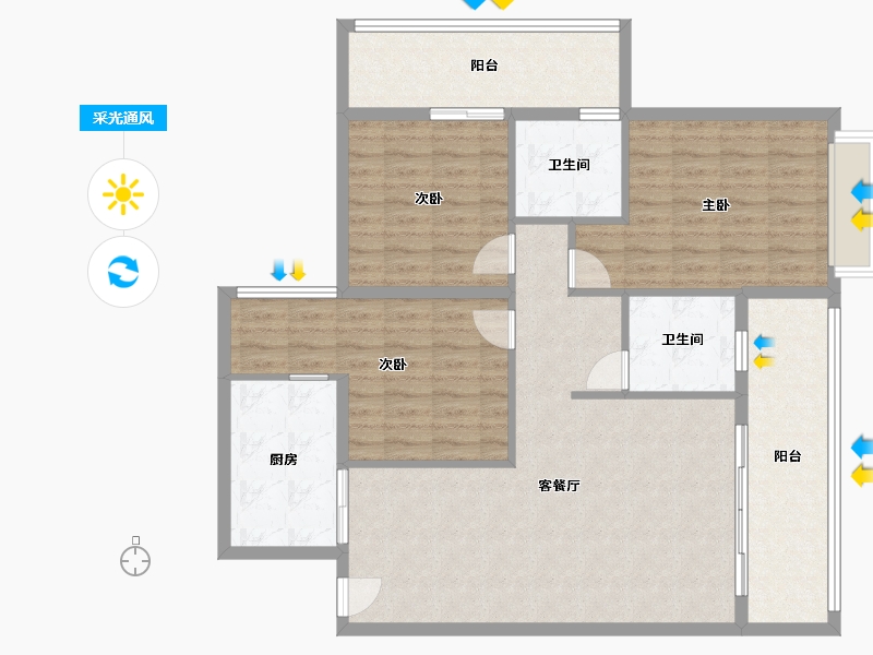 湖南省-郴州市-龙溪湖生态城-92.06-户型库-采光通风