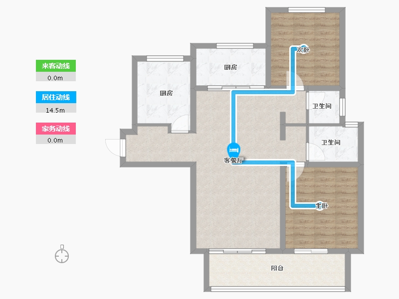 陕西省-铜川市-胜达君悦府-91.20-户型库-动静线