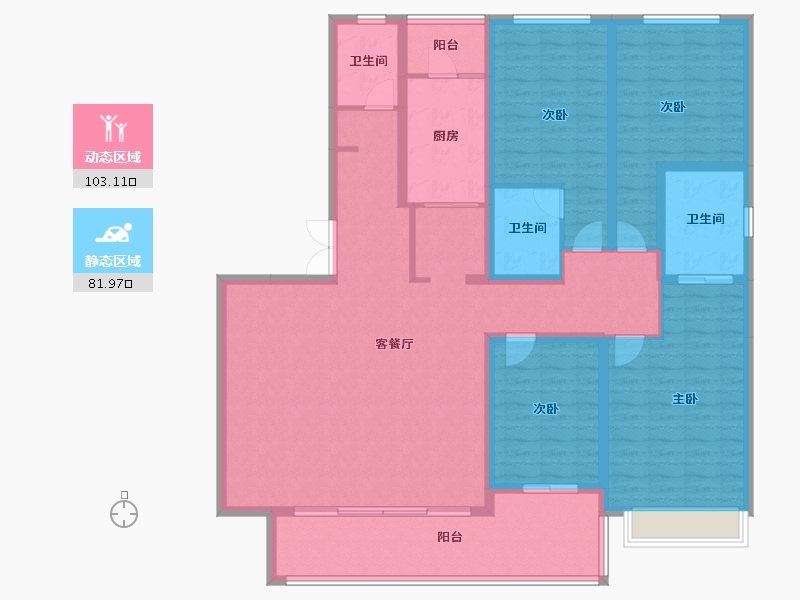 云南省-昆明市-北大资源·滇海壹号-167.30-户型库-动静分区