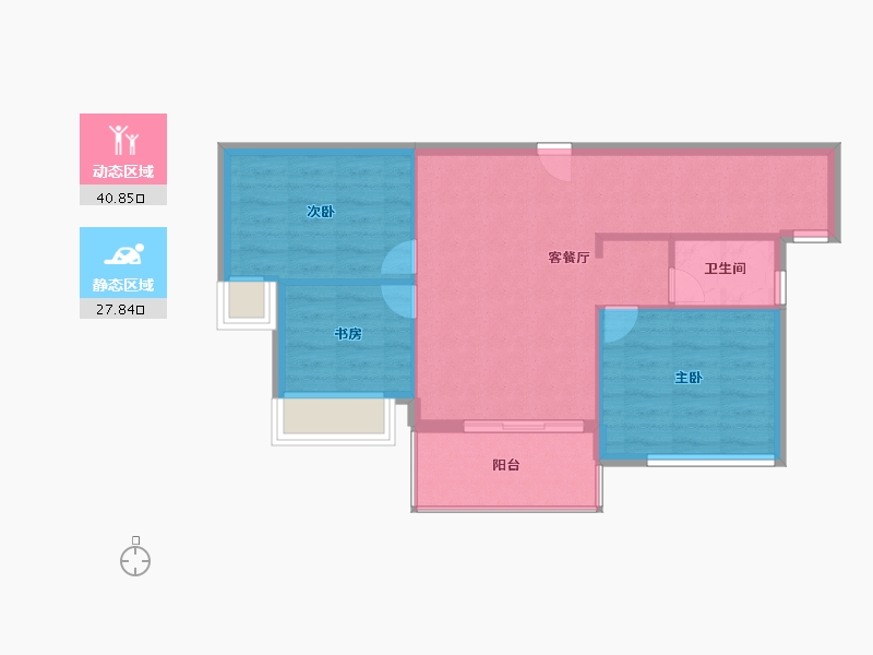 福建省-福州市-福厝远山拾里-62.32-户型库-动静分区