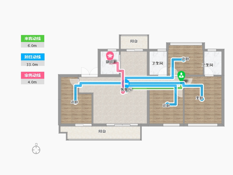 福建省-福州市-福厝远山拾里-95.35-户型库-动静线