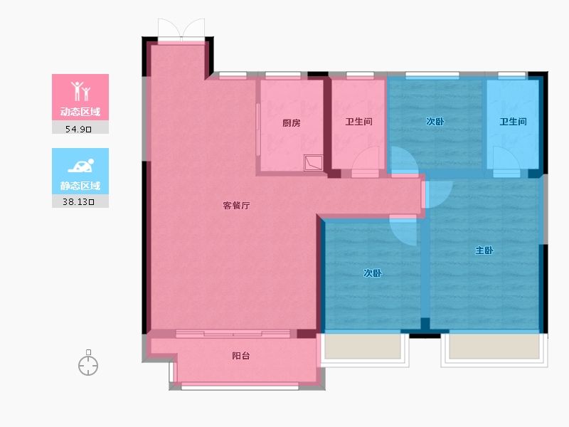 山西省-大同市-大同吾悦华府-100.00-户型库-动静分区