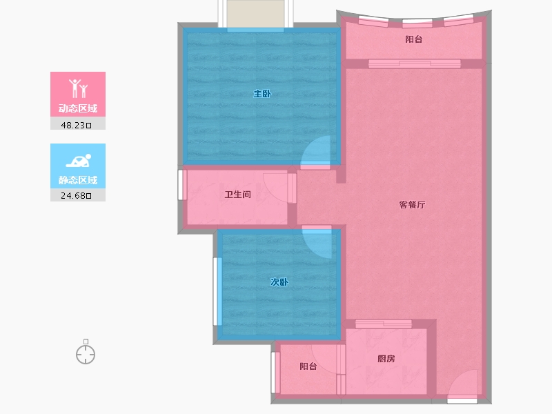 广东省-深圳市-丽景城-68.28-户型库-动静分区