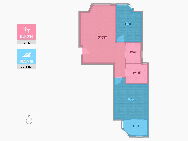 北京-北京市-卡布其诺-63.00-户型库-动静分区