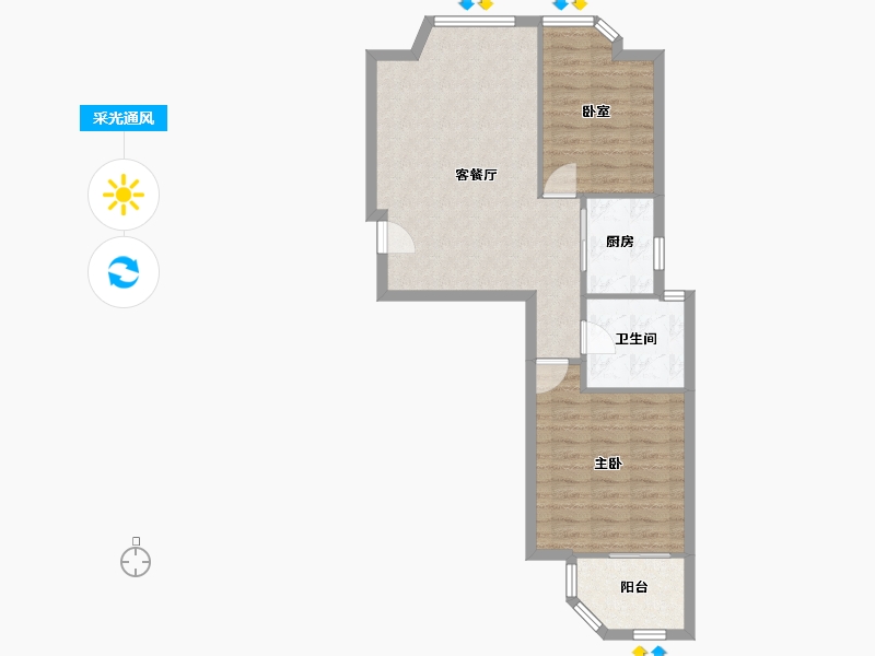 北京-北京市-卡布其诺-63.00-户型库-采光通风