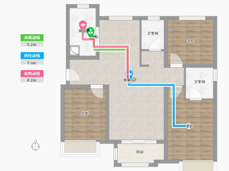 天津-天津市-中国铁建西派国印-83.59-户型库-动静线