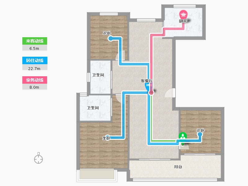 浙江省-台州市-日山春晓-106.40-户型库-动静线