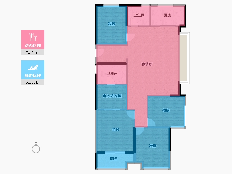 福建省-泉州市-融创晋江印-107.20-户型库-动静分区