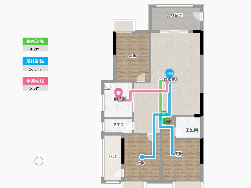 广东省-揭阳市-玉湖雅苑-96.05-户型库-动静线