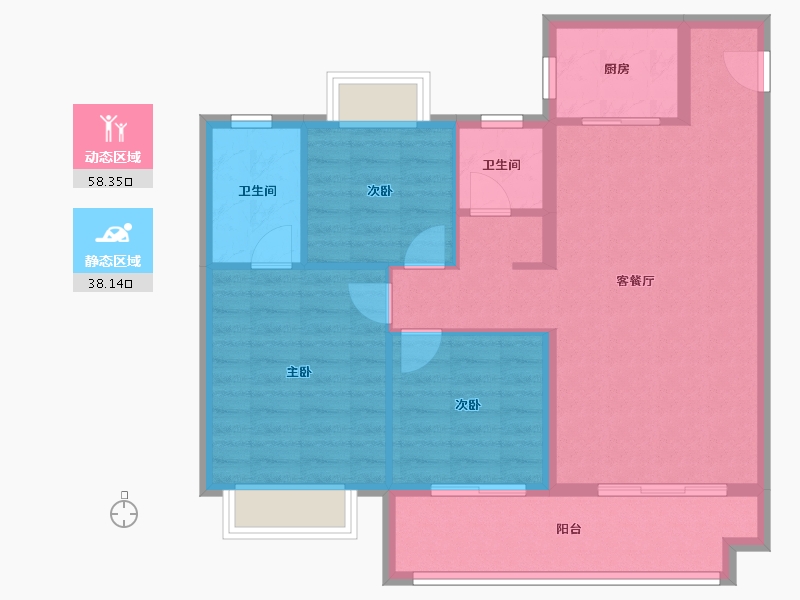 福建省-南平市-武夷悦云庄-100.00-户型库-动静分区