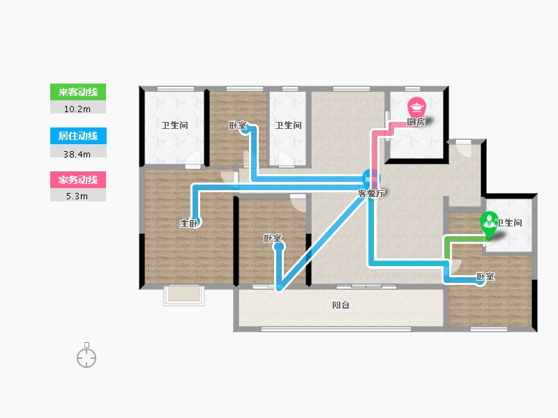 浙江省-宁波市-绿城滨河沁月-178.00-户型库-动静线