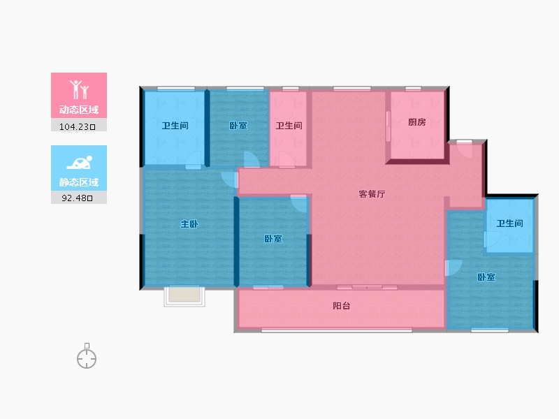 浙江省-宁波市-绿城滨河沁月-178.00-户型库-动静分区