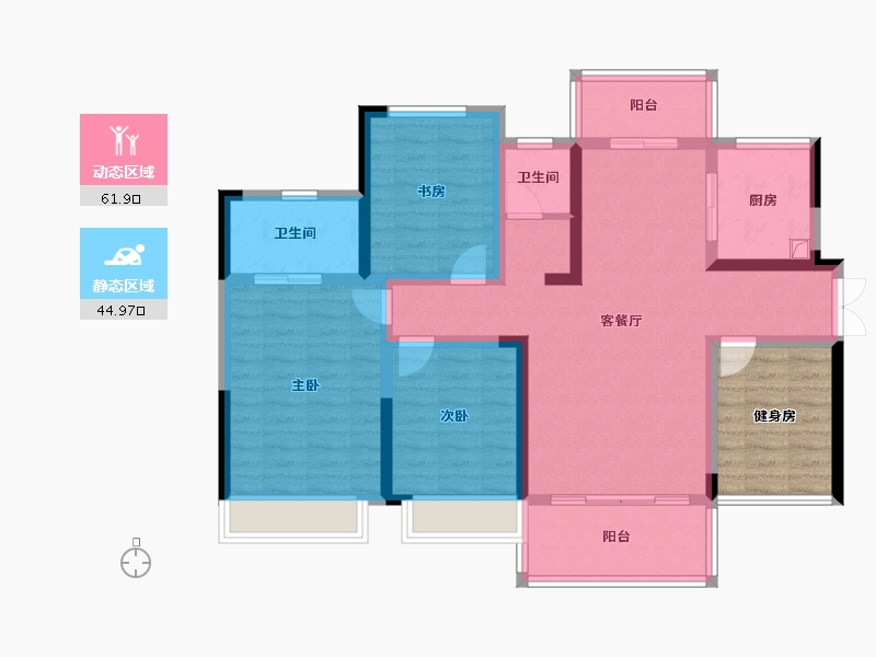 湖南省-怀化市-会同滨江国际城-104.00-户型库-动静分区