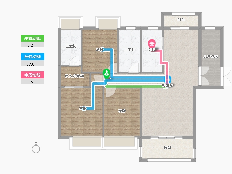 江西省-萍乡市-滨江国际2期5栋1单元-108.80-户型库-动静线