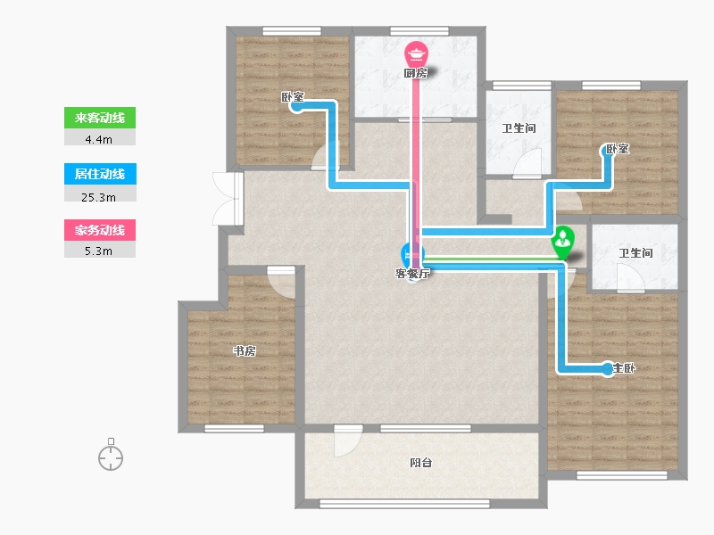 辽宁省-盘锦市-总部天玺城-137.60-户型库-动静线