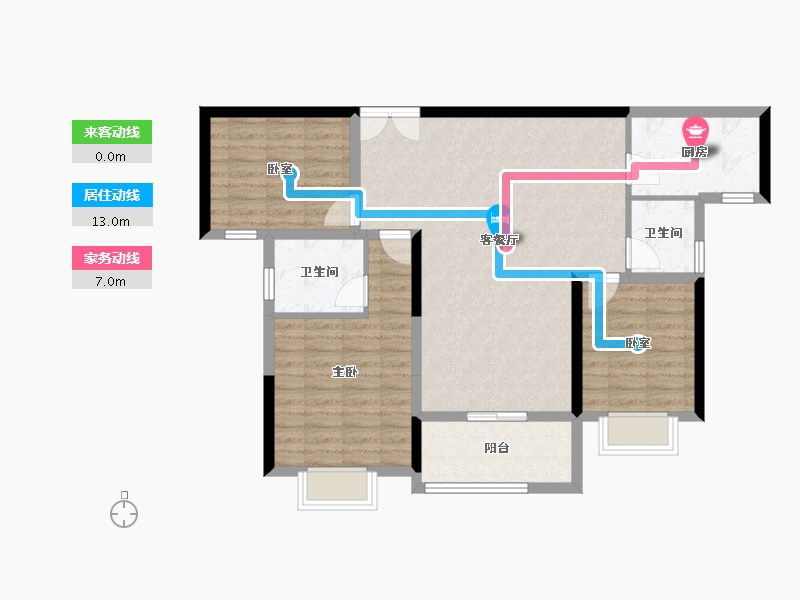 湖南省-衡阳市-恒建紫金湾-92.80-户型库-动静线