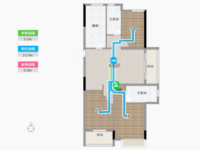 河北省-保定市-晨光社区-108.00-户型库-动静线