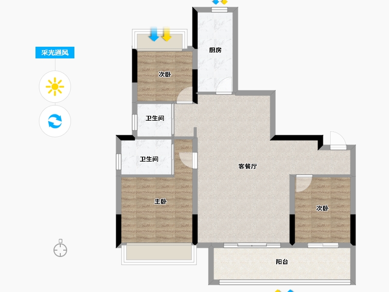 湖北省-荆门市-江与山-103.20-户型库-采光通风