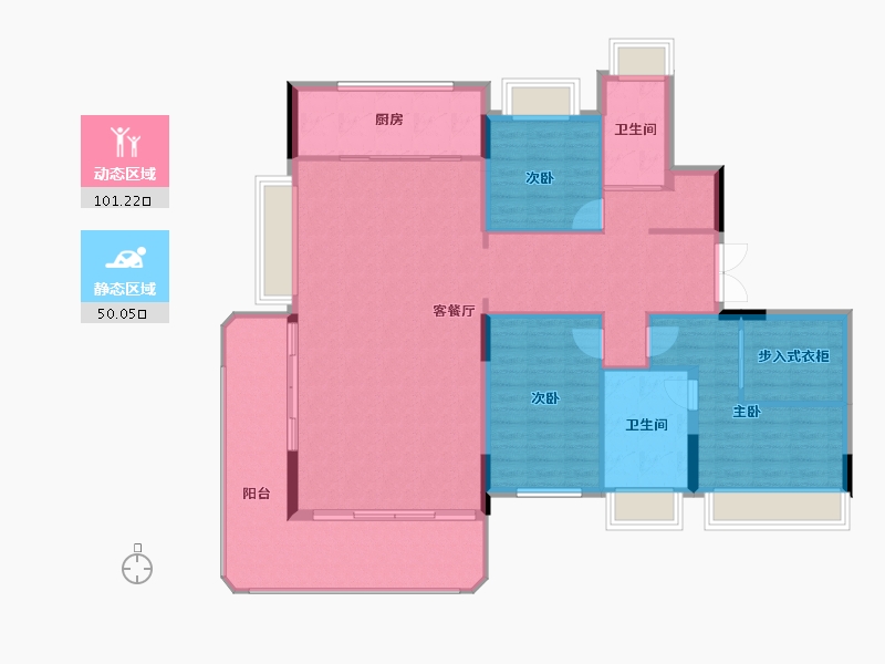 湖北省-荆门市-江与山-138.40-户型库-动静分区