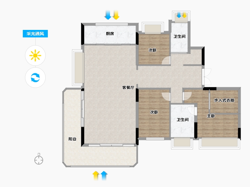 湖北省-荆门市-江与山-138.40-户型库-采光通风