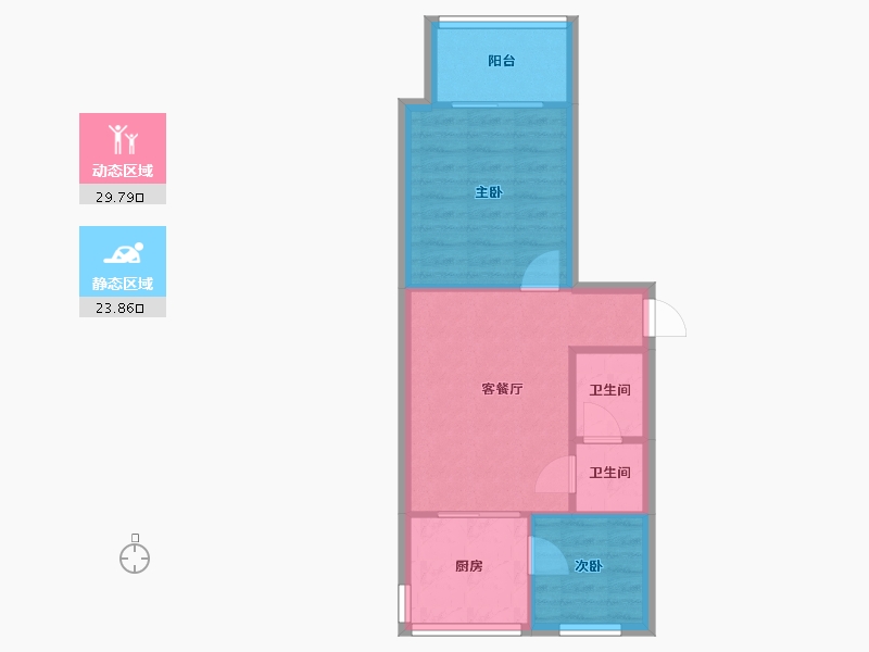 云南省-昆明市-昙华寺住宅小区东区-47.00-户型库-动静分区