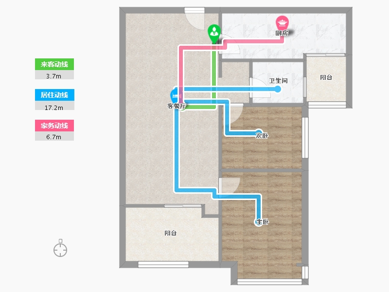 湖南省-长沙市-阳光城尚东湾青云苑-73.20-户型库-动静线