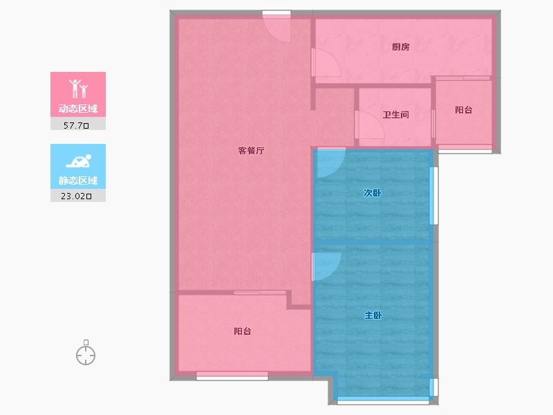 湖南省-长沙市-阳光城尚东湾青云苑-73.20-户型库-动静分区