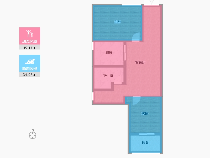 北京-北京市-西马金润家园-二区-55.00-户型库-动静分区