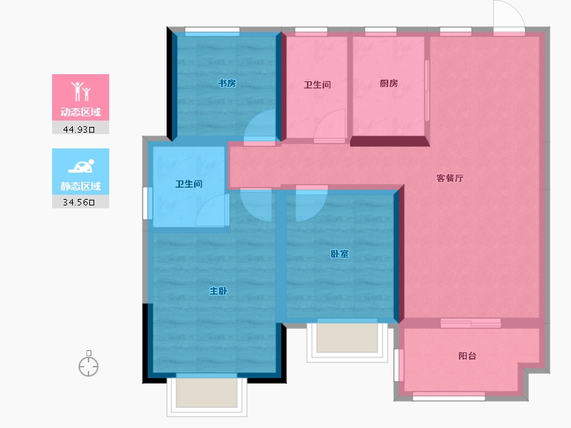 广西壮族自治区-梧州市-光大锦绣山河-71.20-户型库-动静分区