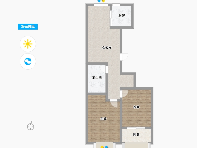 山东省-聊城市-羡林苑-68.00-户型库-采光通风