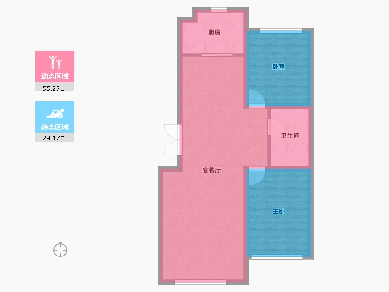 内蒙古自治区-通辽市-泰和悦澜山-81.97-户型库-动静分区