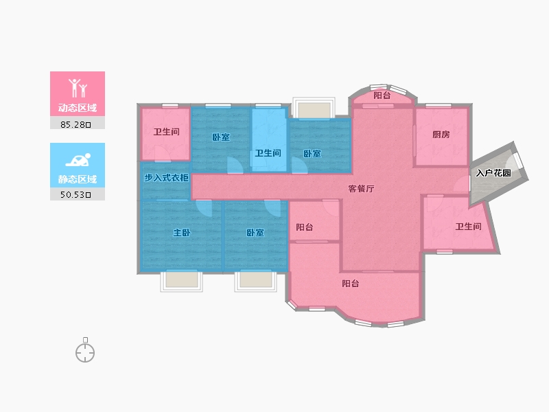 广东省-广州市-滨江上都-128.80-户型库-动静分区