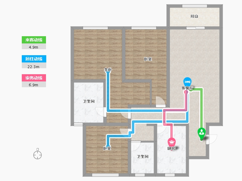 上海-上海市-众秀新家园-123.35-户型库-动静线