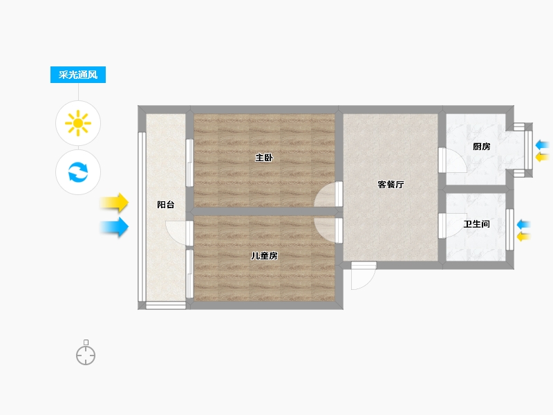 河南省-信阳市-京顺小区-56.00-户型库-采光通风