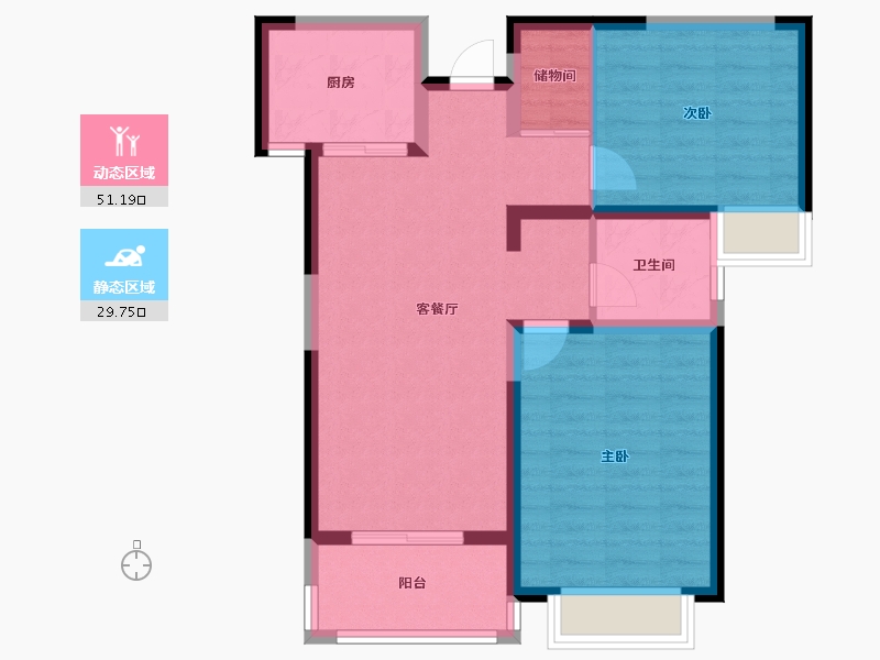 河南省-郑州市-壇山名居-72.00-户型库-动静分区