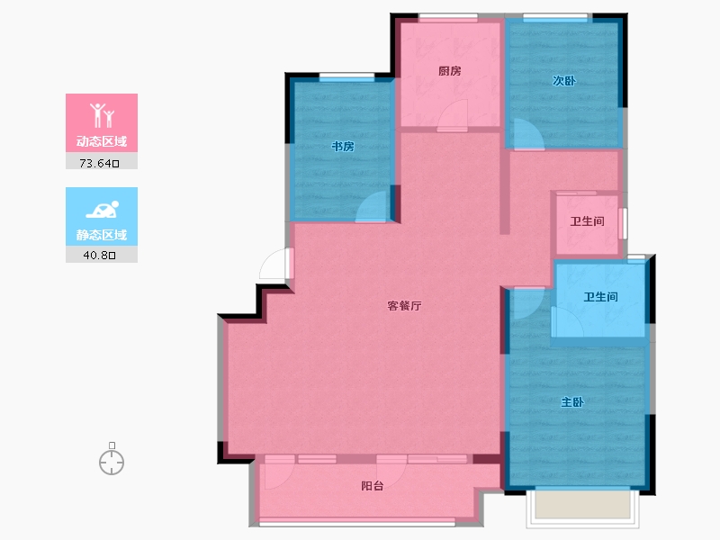 山东省-聊城市-江北水镇-A区-172.80-户型库-动静分区