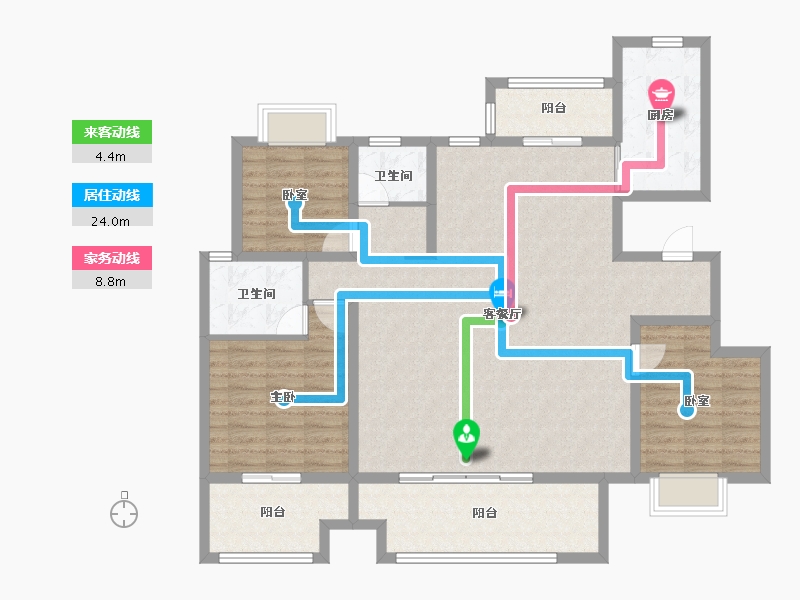 河南省-驻马店市-建业天中府-125.00-户型库-动静线