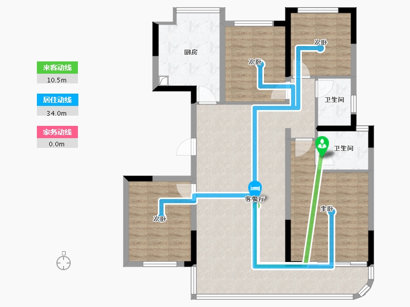 四川省-绵阳市-江岭天骄-112.00-户型库-动静线